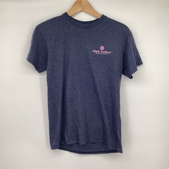 Ladies Simply Southern Mom Life" Tee Shirt blue/pink/white small - Picture 2 of 6